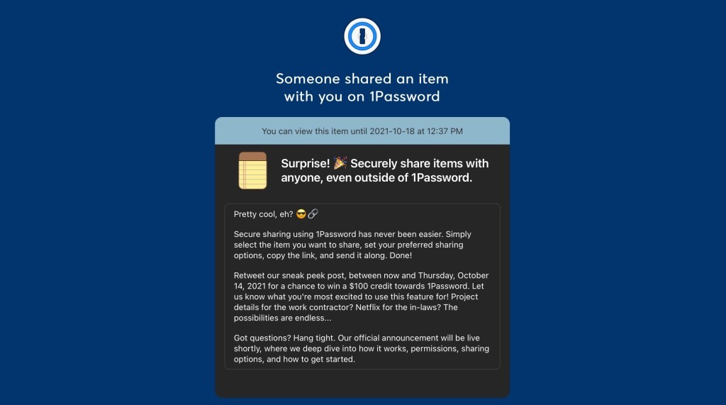 1Password Link Sharing: Securely Share Passwords