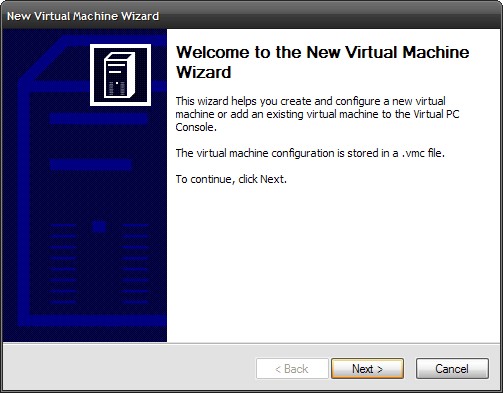Add a Virtual PC to Windows XP - Part 1