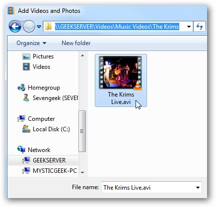 Add Network Support to Windows Live Movie Maker