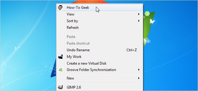 Add Items to Windows 7/8 Desktop Context Menu