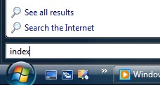 Windows Vista Indexing Locations - Add & Manage