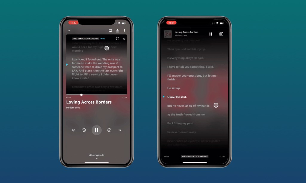 Amazon Music Adds Synced Transcripts to Podcasts
