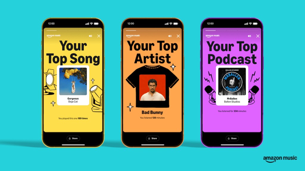 Amazon Music 2025 Delivered vs. Spotify Wrapped