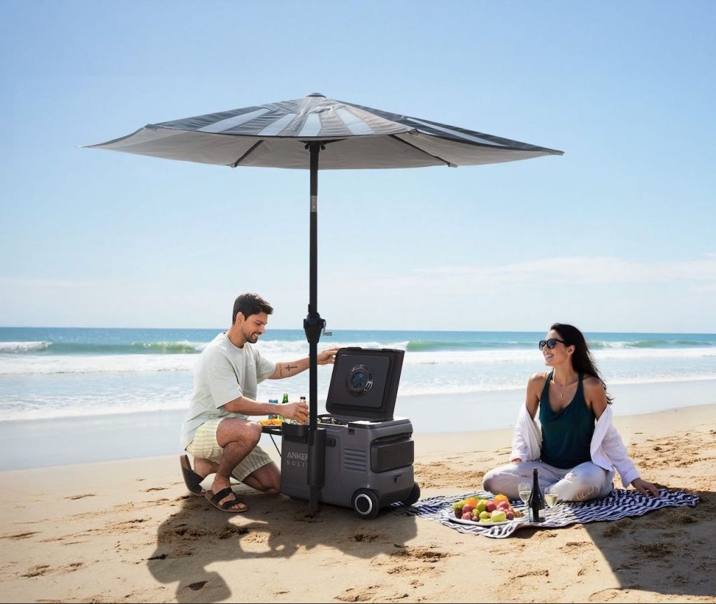 Anker Solar Beach Umbrella at CES 2025 - Innovation Showcase