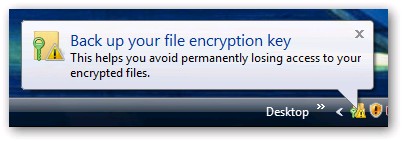 Windows Vista Encryption Key Backup - How To