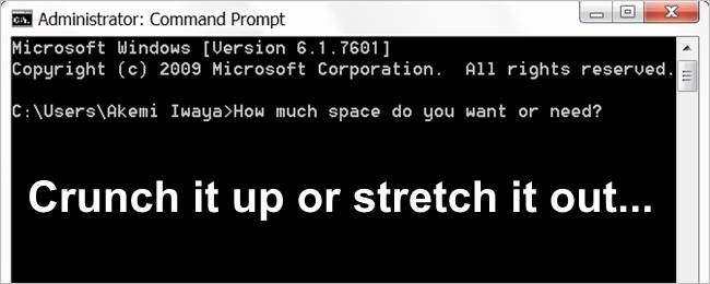 Change Command Prompt Output Buffer Size - Windows