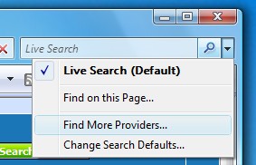 Set Google as Default Search in Internet Explorer Vista