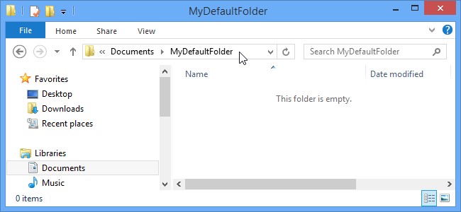 Change Default File Explorer Startup Folder - Windows 8