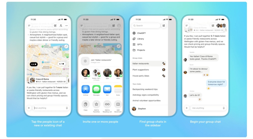 ChatGPT Pilot Group Chats Launch in Asia-Pacific