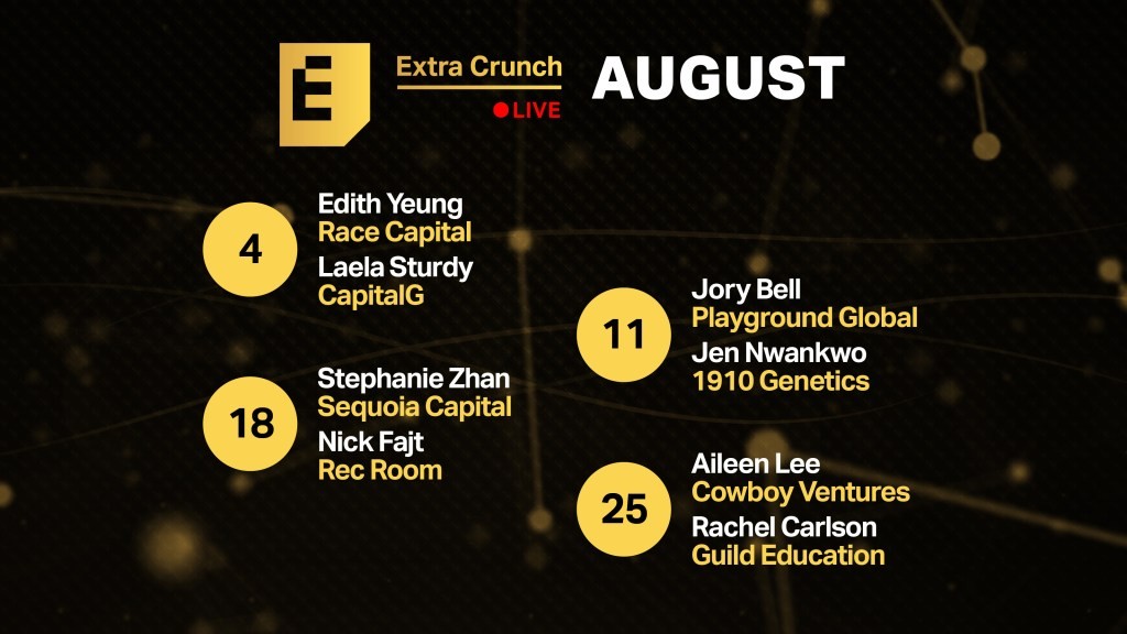 Extra Crunch Live: All-Star Speaker Lineup - August