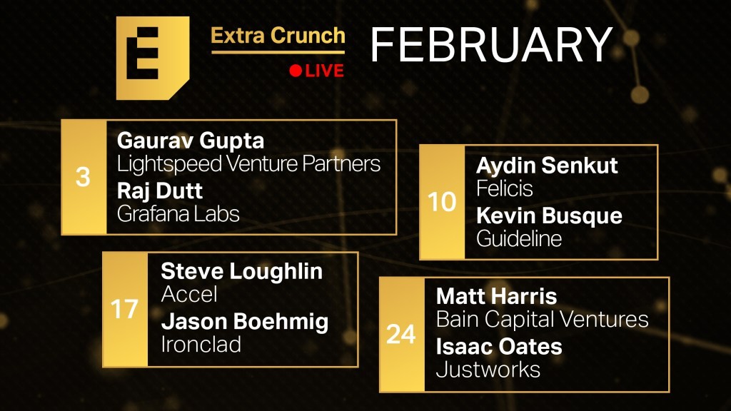 Extra Crunch Live Speakers - February Lineup