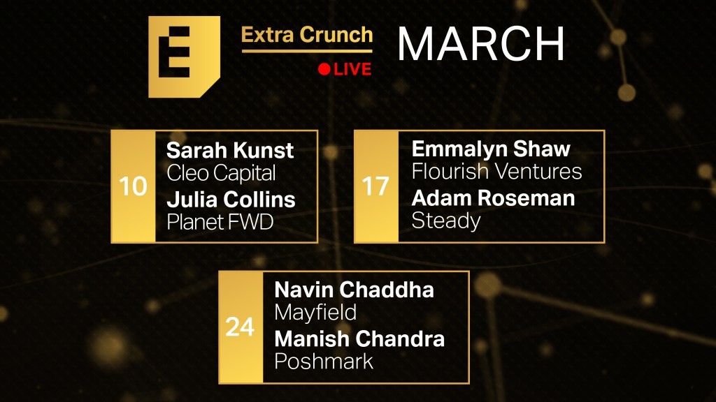 Extra Crunch Live Speakers - March Event