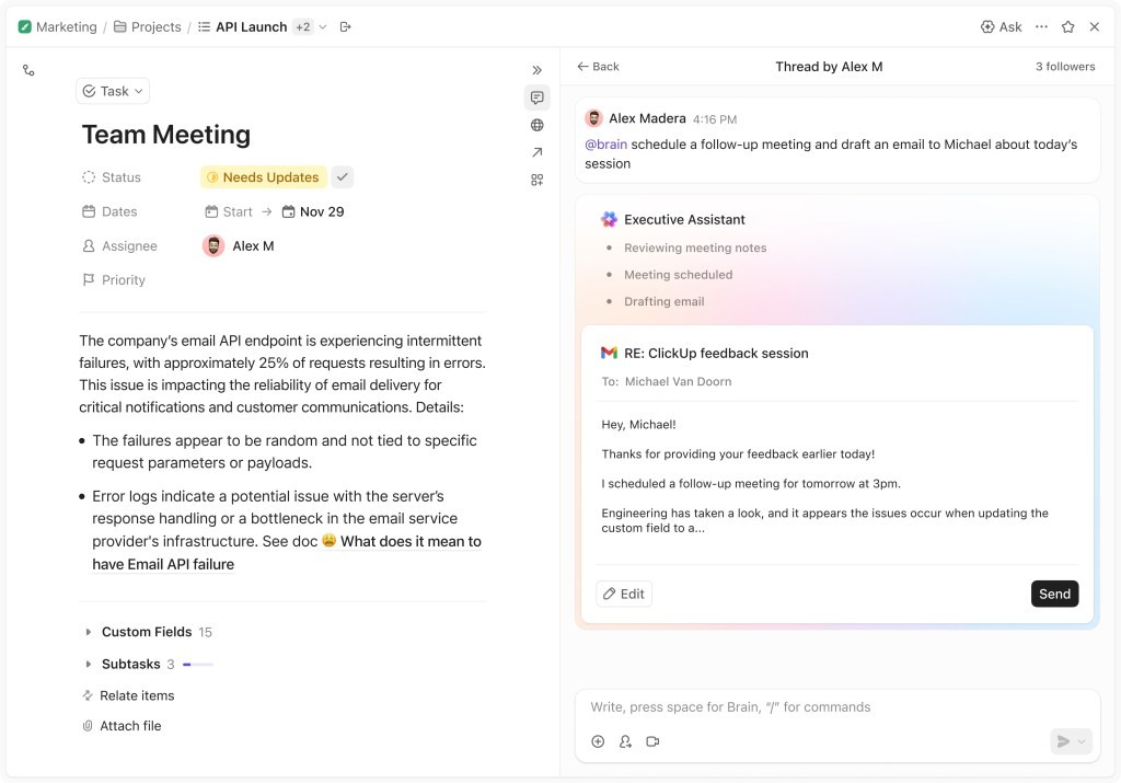 ClickUp Launches AI Assistant to Rival Slack & Notion