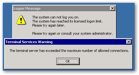 Fix: Terminal Server Max Connections Reached - Command Line