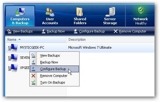 Backup to Windows Home Server | Configuration Guide