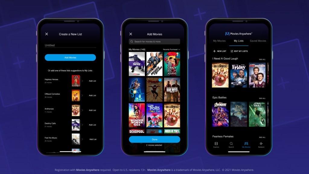 Movies Anywhere Adds AI-Powered Lists to Digital Locker App