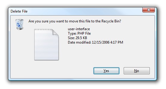 Disable Delete Confirmation Dialog - Windows 7 & Vista