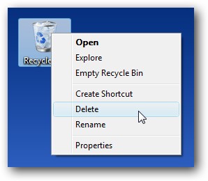 Disable Recycle Bin Deletion - Windows Vista