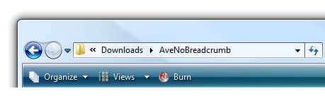 Disable Explorer Breadcrumbs in Windows Vista - How To
