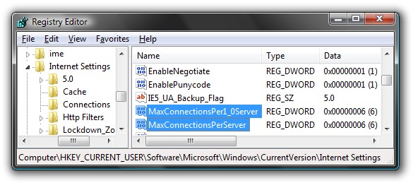 Increase Download Speed: More Simultaneous Downloads in IE