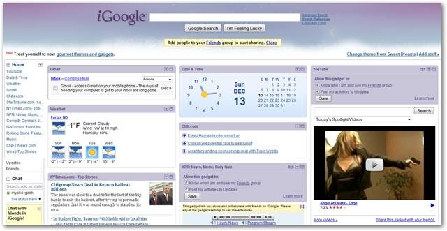 Export iGoogle Homepage - Transfer to New Account