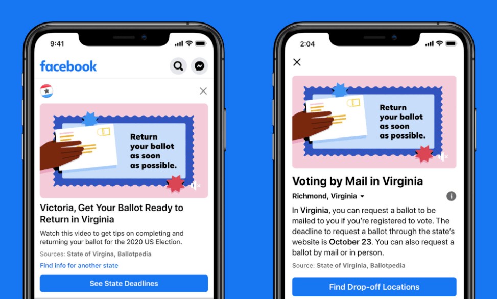 Facebook & Instagram Pin Vote-by-Mail Information