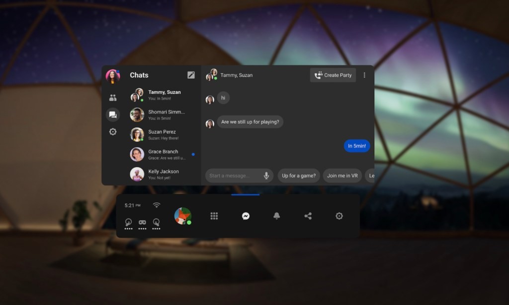 Facebook Messenger Now Available on Oculus Quest