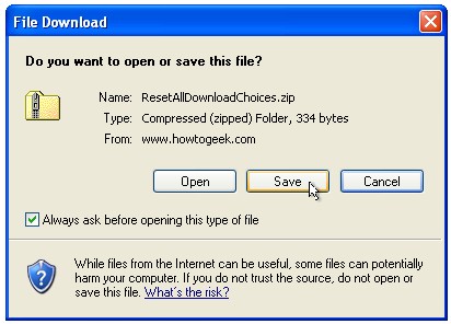 Fix IE Not Prompting to Save Location - Internet Explorer XP