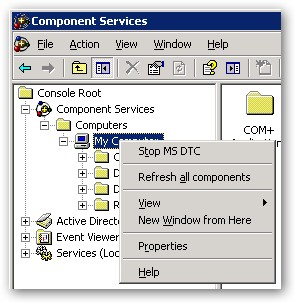 Fix Transaction Coordinator Error on Server 2003 SP2