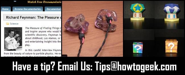 Free Documentaries, DIY Headphones & Nintendo Papercraft - Tips Box