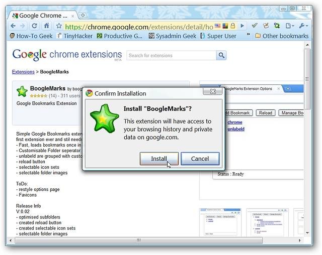 Google Bookmarks Chrome Extension - Easy Access