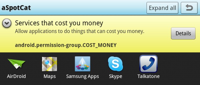 aSpotCat: Manage Android App Permissions