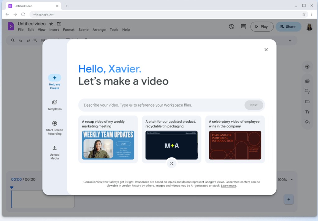 Google Drive Video Editing: New 'Vids' Shortcut