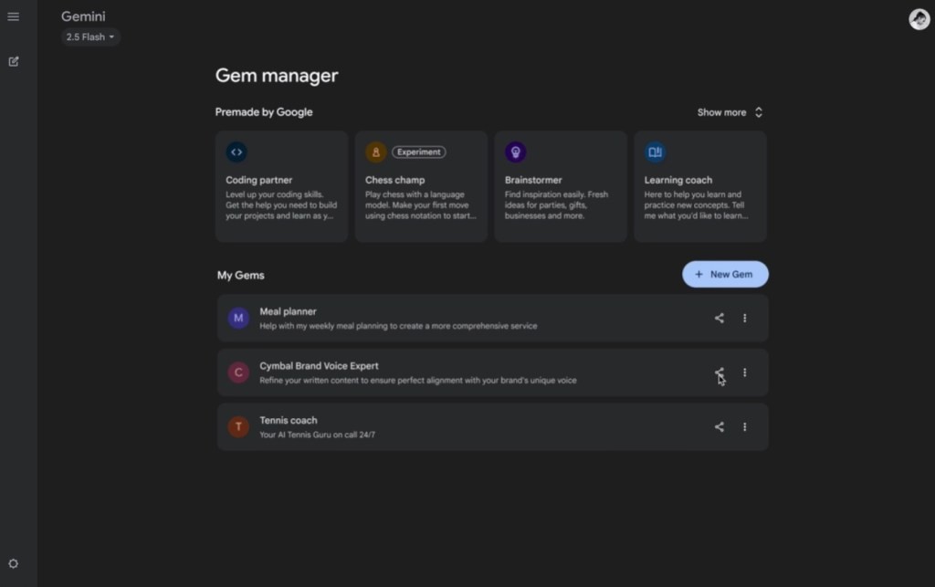 Google Lets You Share Gemini AI Assistants (Gems)