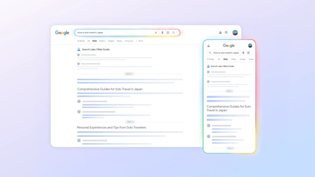 Google AI Search Experiment: New Web Guide Results
