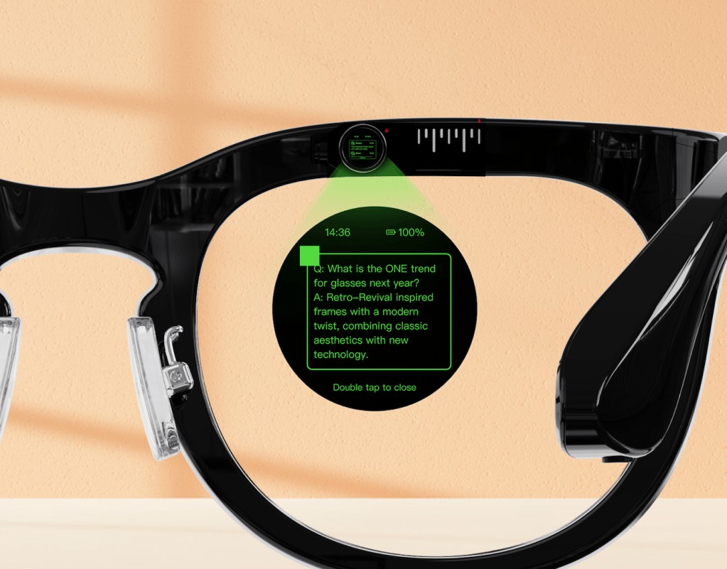 Halliday Smart Glasses: Tiny Screen Beams Directly to Your Eye