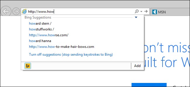 Stop Internet Explorer 11 Site Suggestions - How To