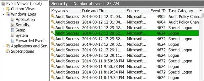 Check Windows Account Login History - How To
