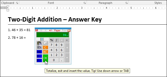 Add a Calculator to Microsoft Word - Easy Guide