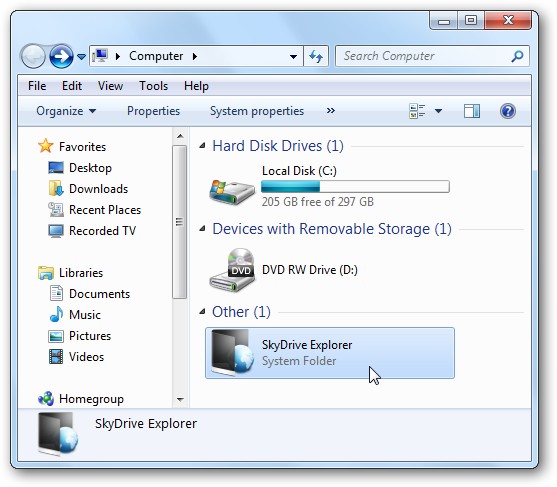 Add SkyDrive to Windows Explorer - Easy Guide