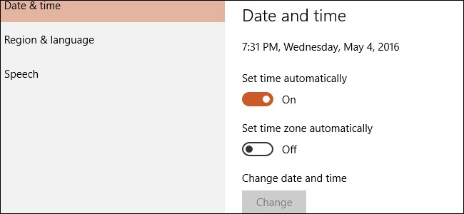 Allow Windows 10 User to Change Time & Date - Guide