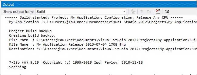 Automatically Create Build Backups in Visual Studio