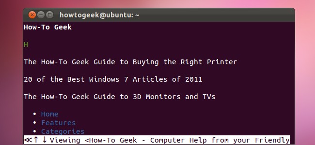 Browse the Web From Linux Terminal With W3M