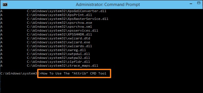 Change File Attributes with Attrib in Windows Command Prompt
