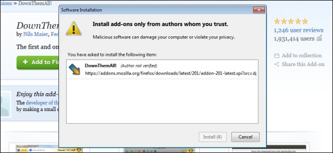 Change Add-ons Install Countdown Length in Firefox