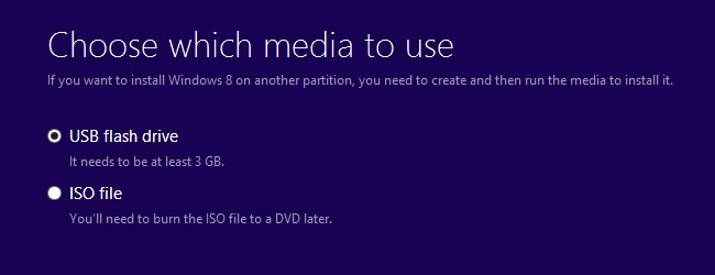 Create Windows 8 Installation Media - DVD or USB