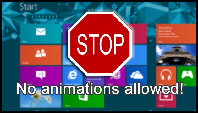 Disable Windows 8 Start Screen Animations
