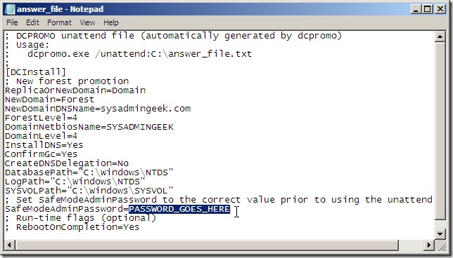 Unattended Forest Install on Server 2008 | Step-by-Step Guide