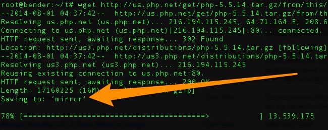 Download PHP Source Code via Terminal Using Wget