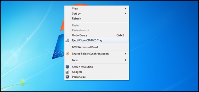 Eject CD/DVD Drive: Desktop Context Menu Guide